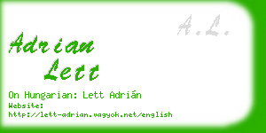 adrian lett business card